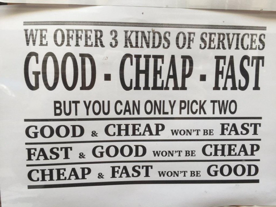 good cheap fast